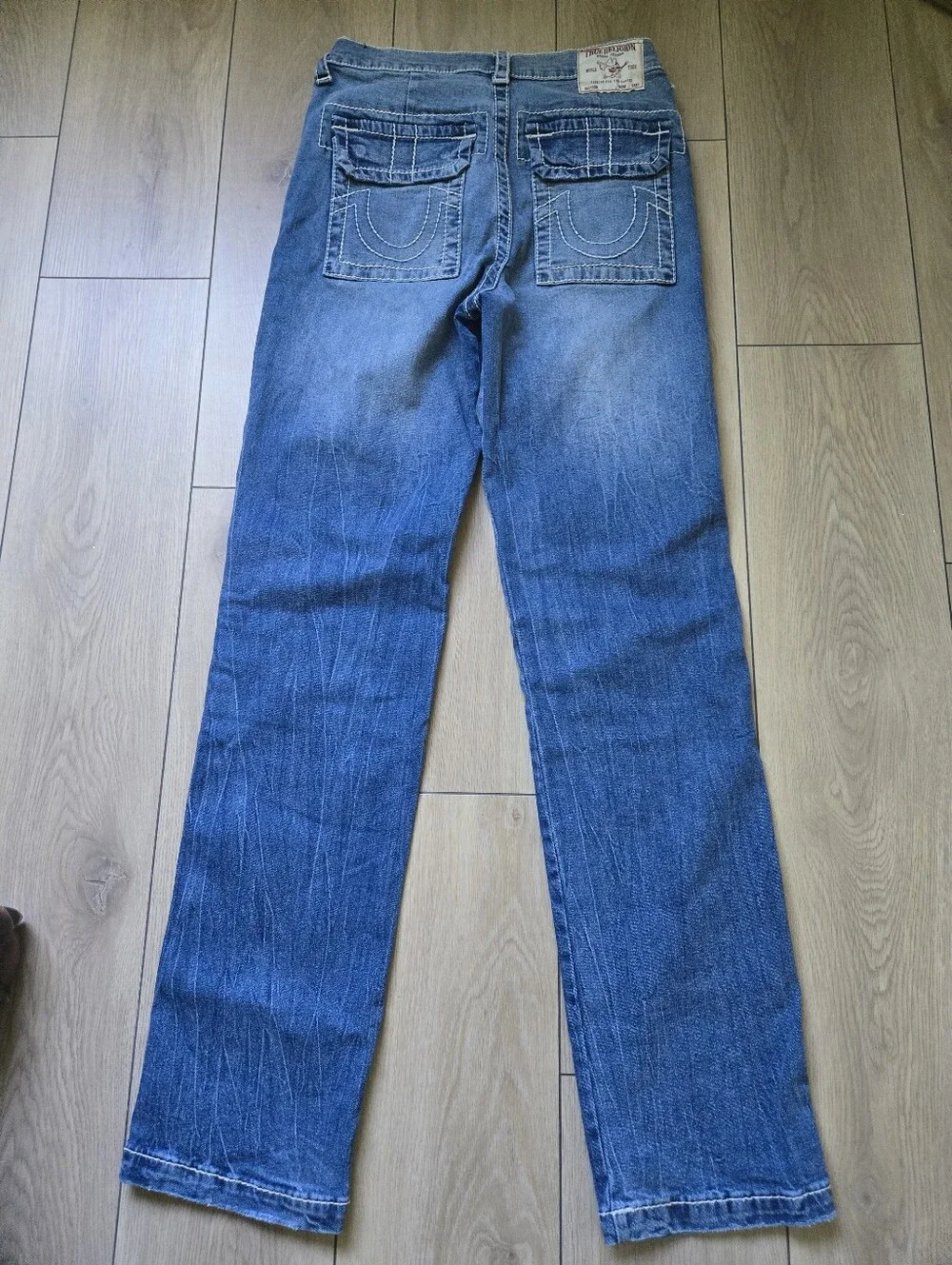True Religion Big T Sarah Straight Fit Blue High Rise Jeans Size 28 - Picture 3 of 10
